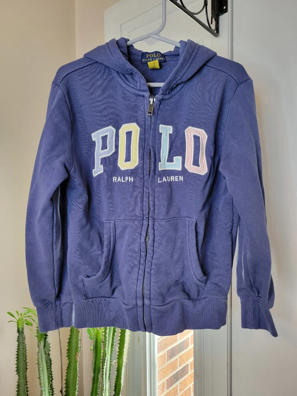 Polo Ralph Lauren Blue Full Zip French Terry Hoodie, Size Kids 5y